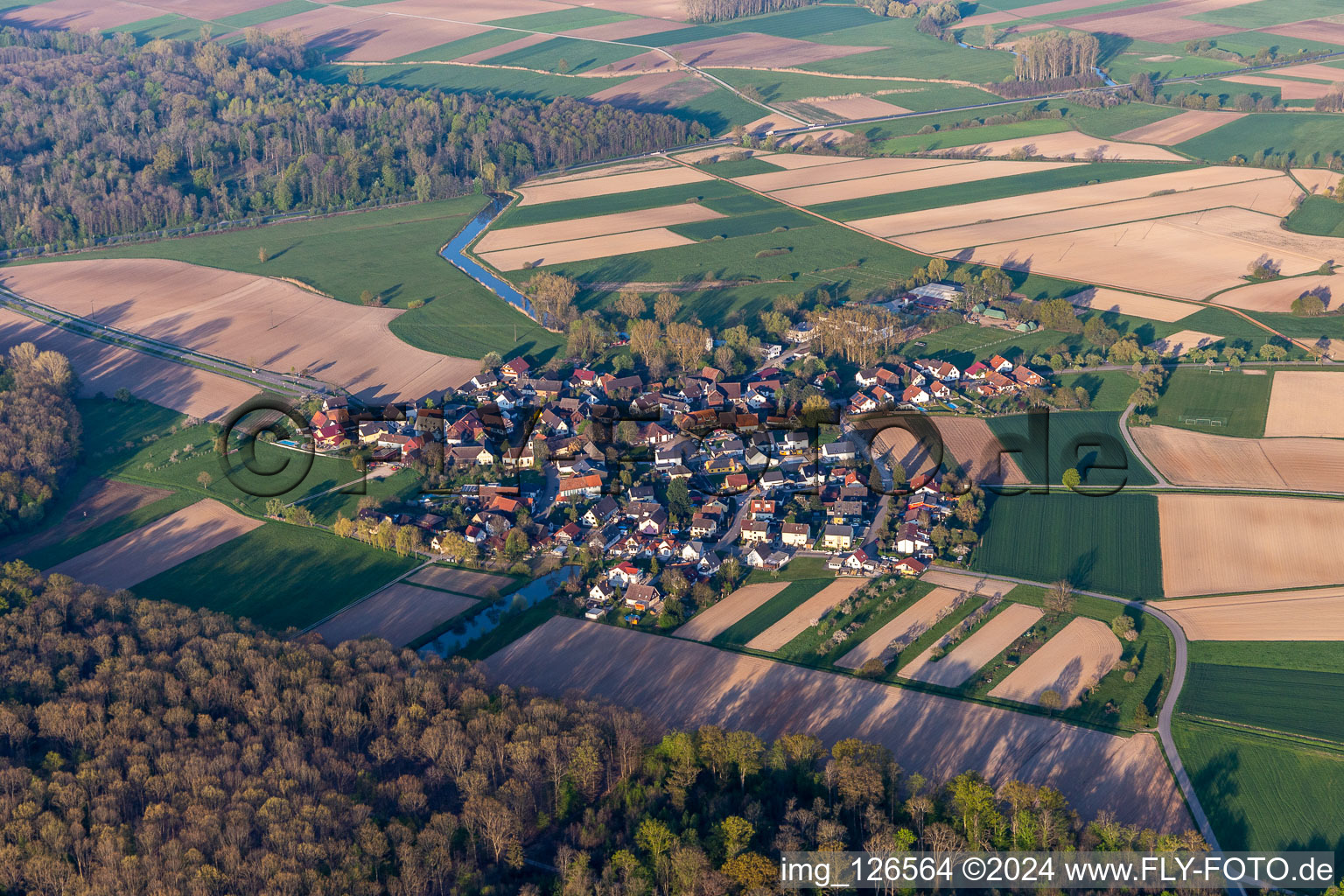 Vue aérienne de Quartier Kittersburg in Kehl dans le département Bade-Wurtemberg, Allemagne