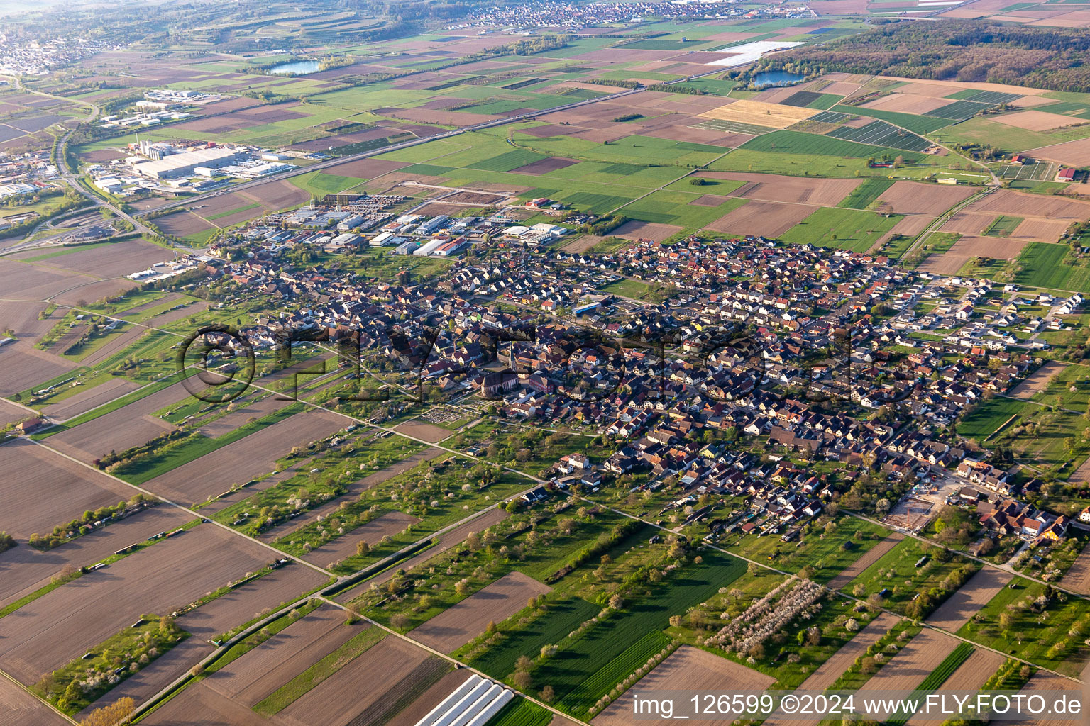 Vue aérienne de Quartier Grafenhausen in Kappel-Grafenhausen dans le département Bade-Wurtemberg, Allemagne