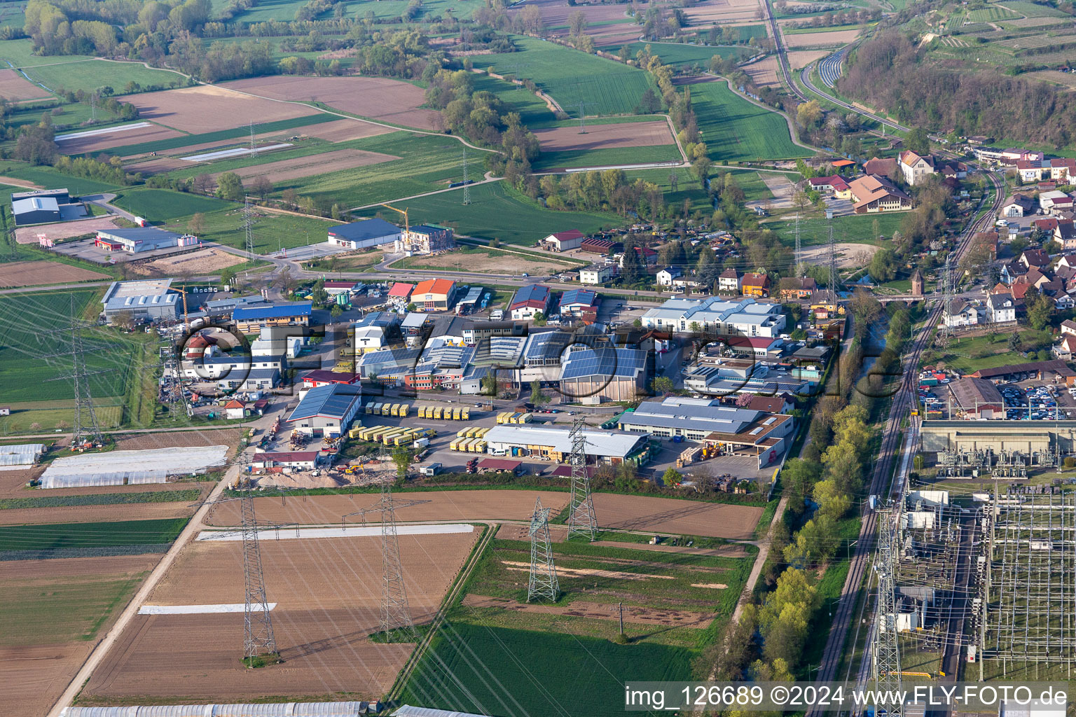 Photographie aérienne de Eichstetten am Kaiserstuhl dans le département Bade-Wurtemberg, Allemagne