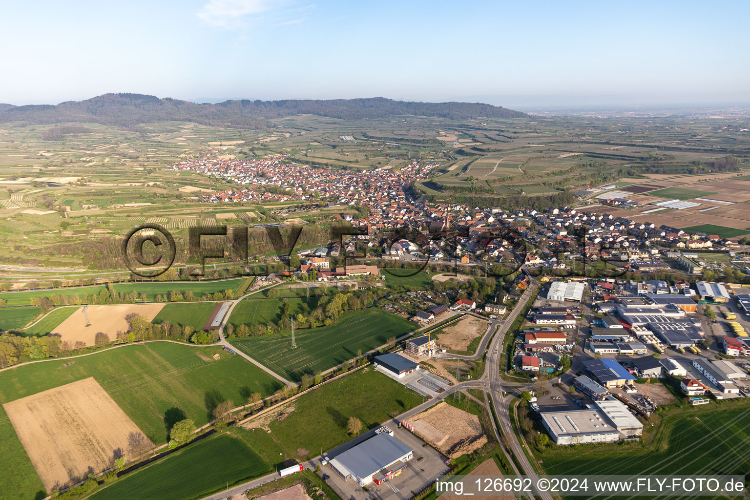 Eichstetten am Kaiserstuhl dans le département Bade-Wurtemberg, Allemagne d'en haut