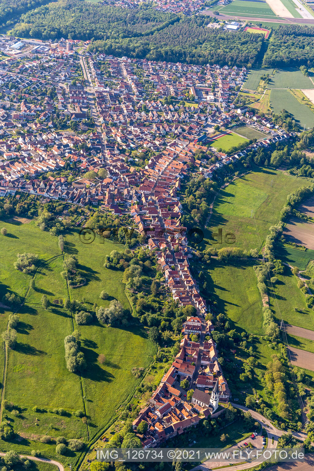 Photographie aérienne de Ludwigstr. à Jockgrim dans le département Rhénanie-Palatinat, Allemagne