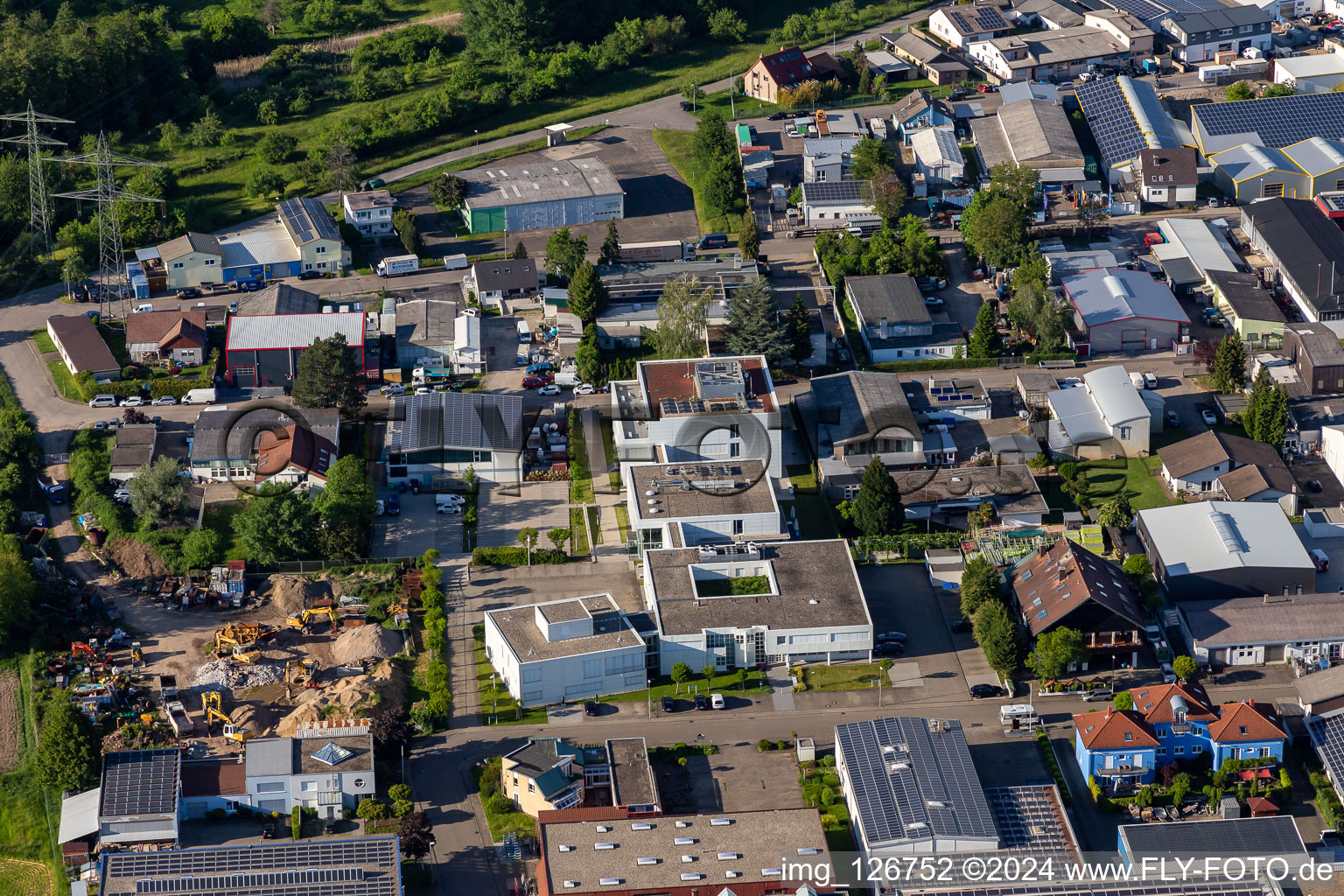 Photographie aérienne de Fondation du Centre informatique de l'Église à le quartier Eggenstein in Eggenstein-Leopoldshafen dans le département Bade-Wurtemberg, Allemagne