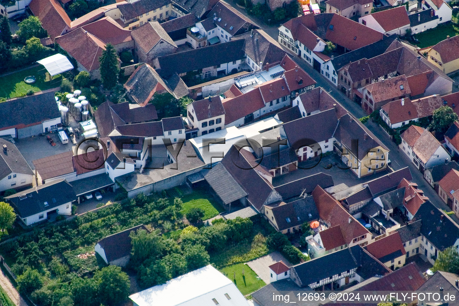 Photographie aérienne de Großkarlbach dans le département Rhénanie-Palatinat, Allemagne