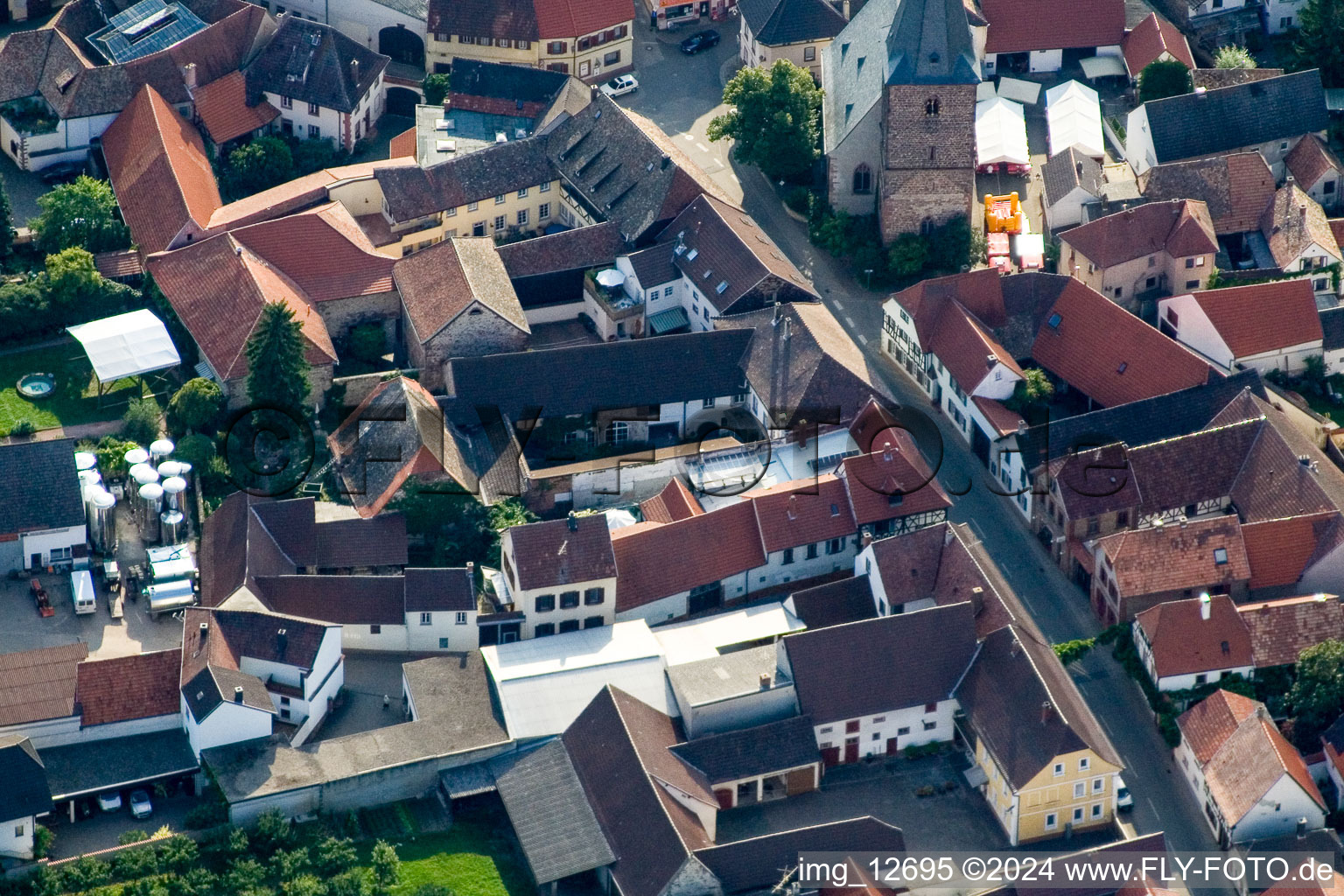 Großkarlbach dans le département Rhénanie-Palatinat, Allemagne d'en haut