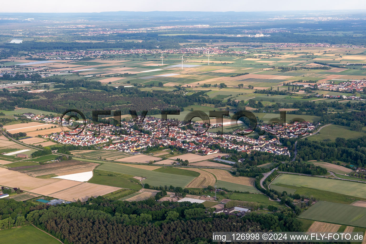 Image drone de Hanhofen dans le département Rhénanie-Palatinat, Allemagne