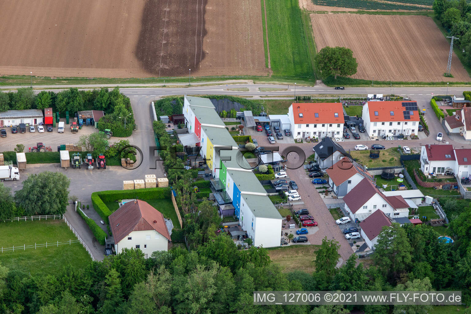 Vue aérienne de A l'étang à Weingarten dans le département Rhénanie-Palatinat, Allemagne