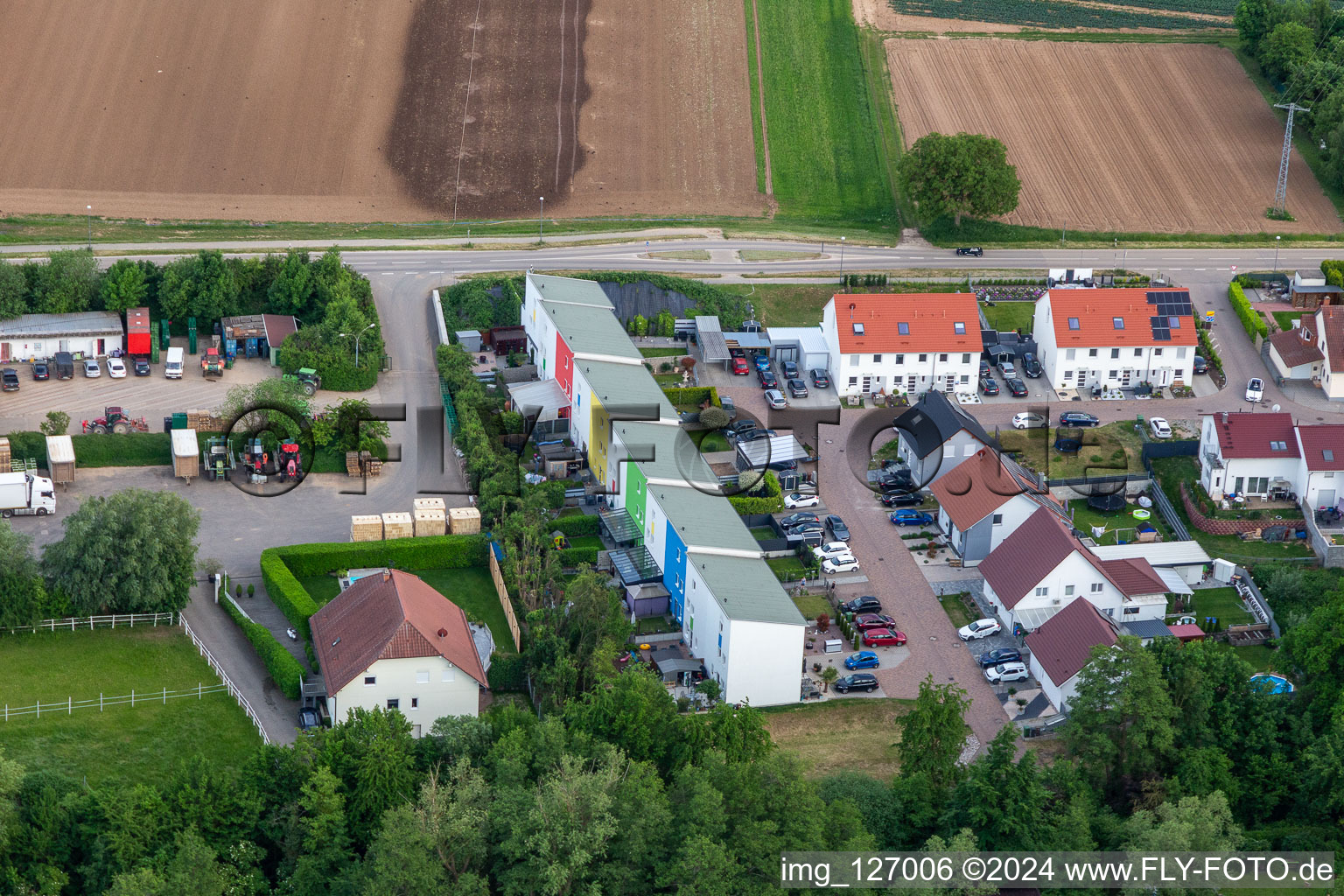 Vue aérienne de A l'étang à Weingarten dans le département Rhénanie-Palatinat, Allemagne