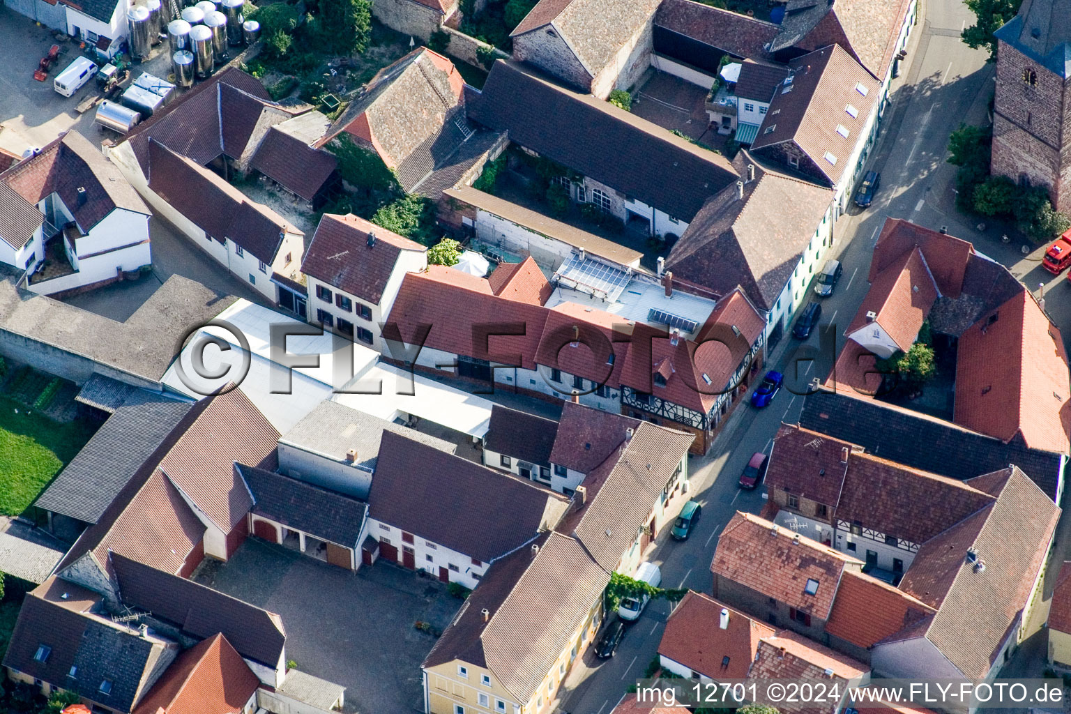 Großkarlbach dans le département Rhénanie-Palatinat, Allemagne vue d'en haut