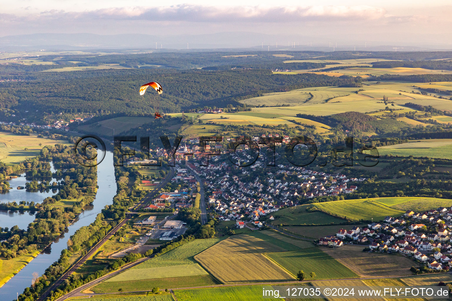 Schonungen dans le département Bavière, Allemagne vue d'en haut