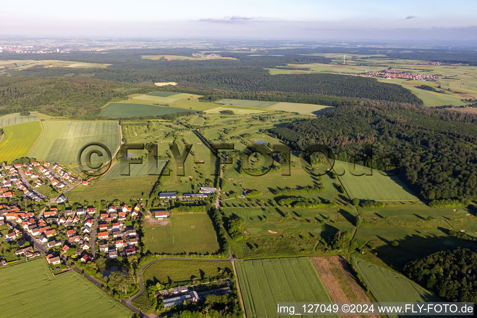 Photographie aérienne de Club de golf de Schweinfurt eV à le quartier Löffelsterz in Schonungen dans le département Bavière, Allemagne