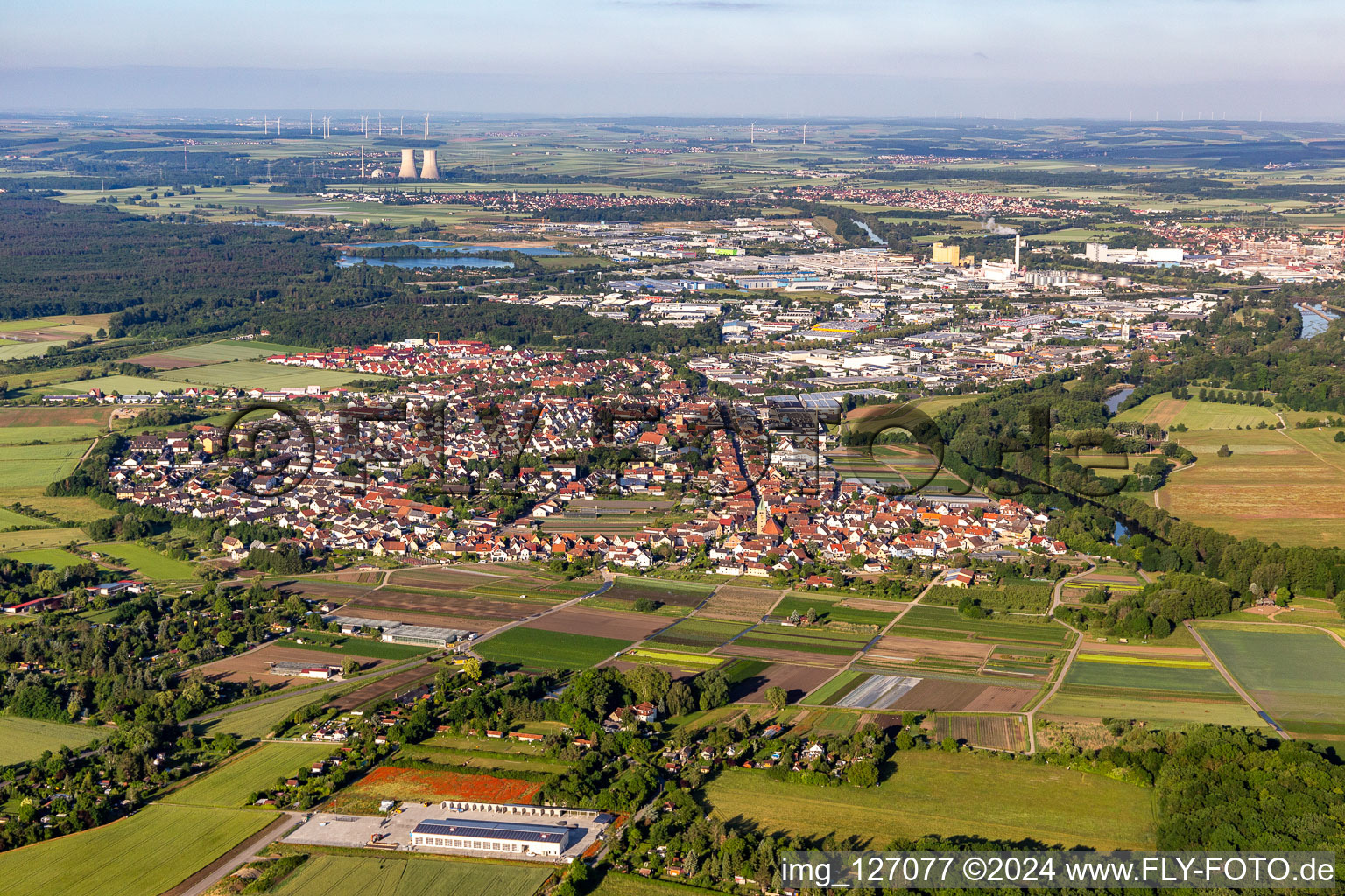 Image drone de Sennfeld dans le département Bavière, Allemagne