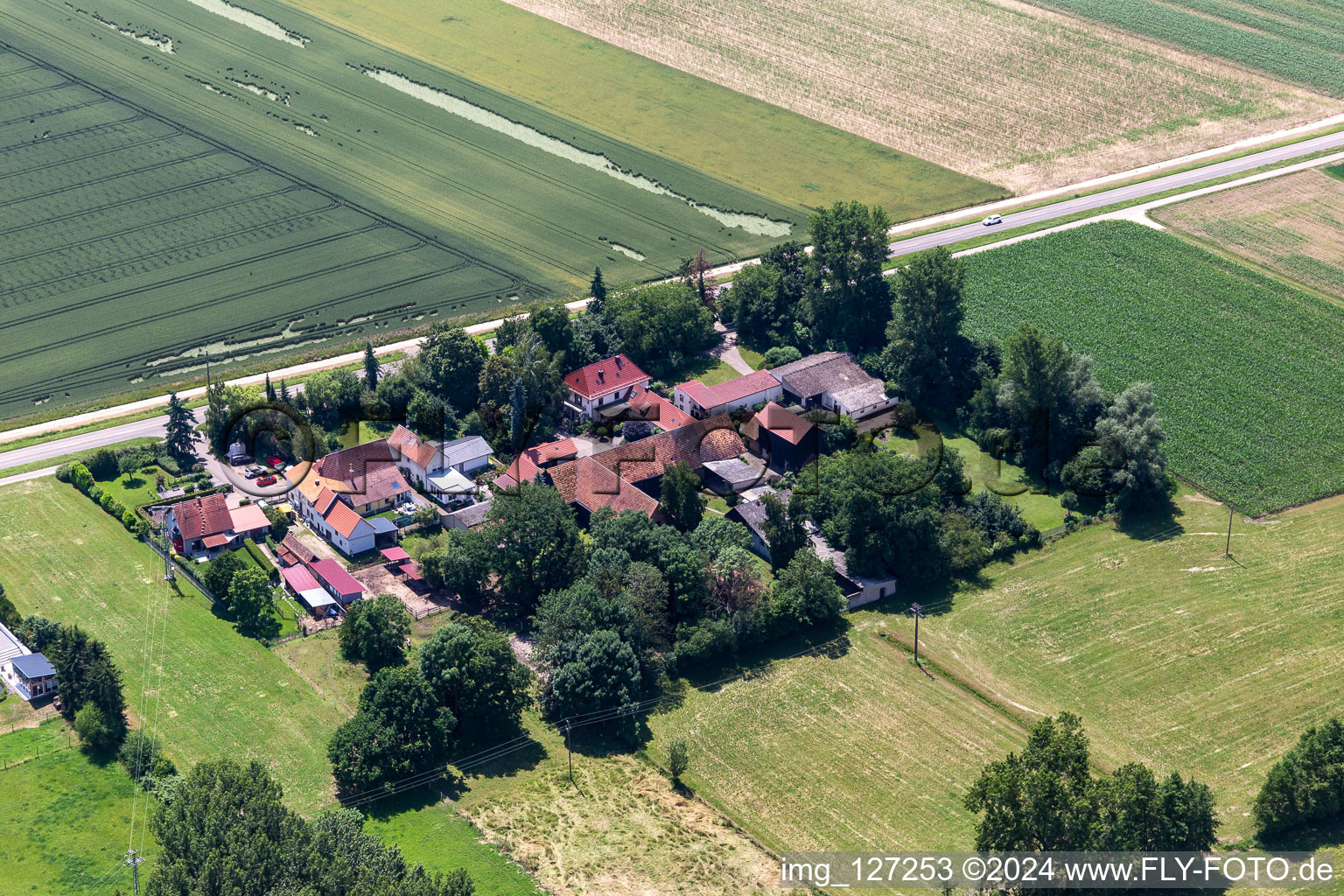 Quartier Minderslachen in Kandel dans le département Rhénanie-Palatinat, Allemagne d'un drone