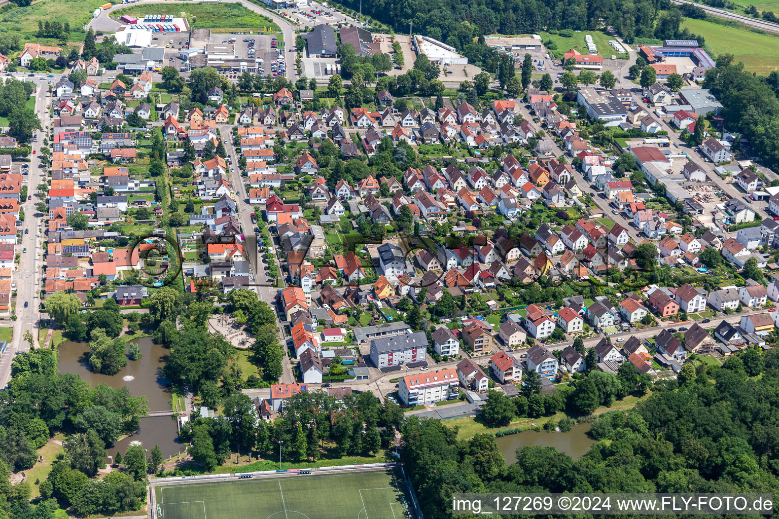 Photographie aérienne de Règlement à Kandel dans le département Rhénanie-Palatinat, Allemagne