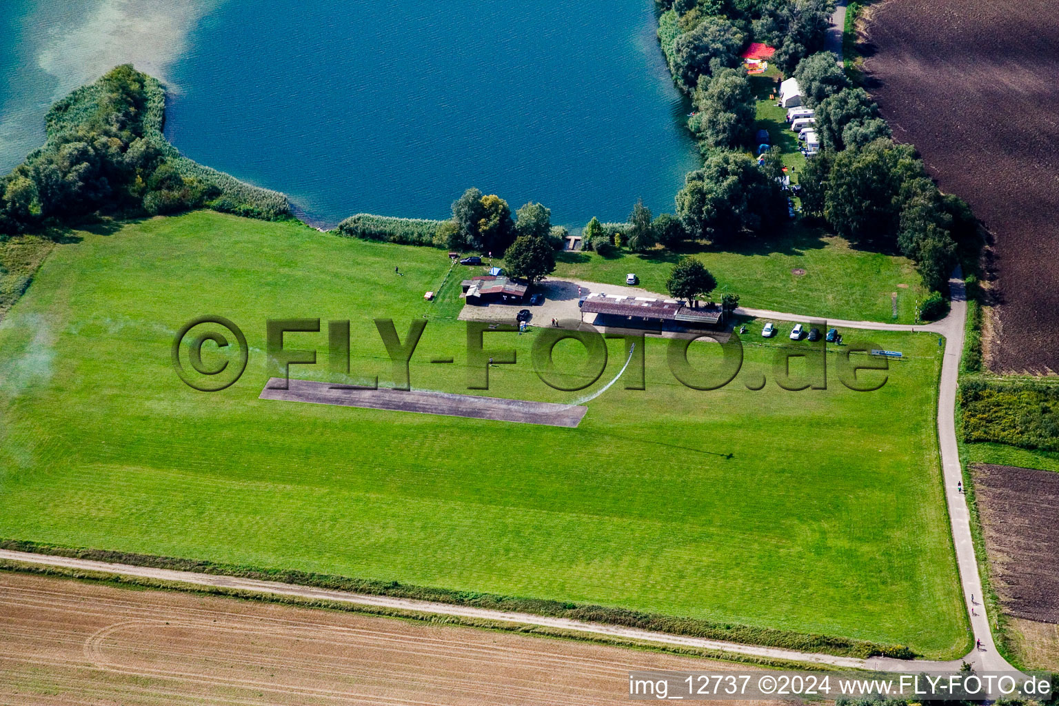 Vue aérienne de Aérodrome modèle à Altlußheim dans le département Bade-Wurtemberg, Allemagne