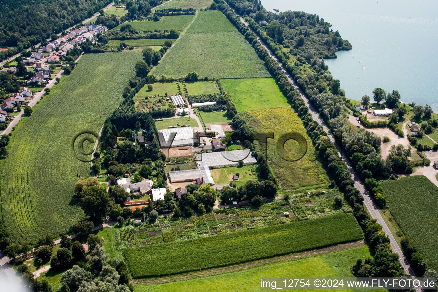 Image drone de Quartier Huttenheim in Philippsburg dans le département Bade-Wurtemberg, Allemagne