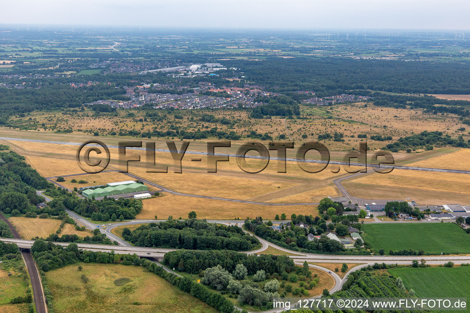 Photographie aérienne de Aérodrome de Flensbourg à le quartier Weiche in Flensburg dans le département Schleswig-Holstein, Allemagne