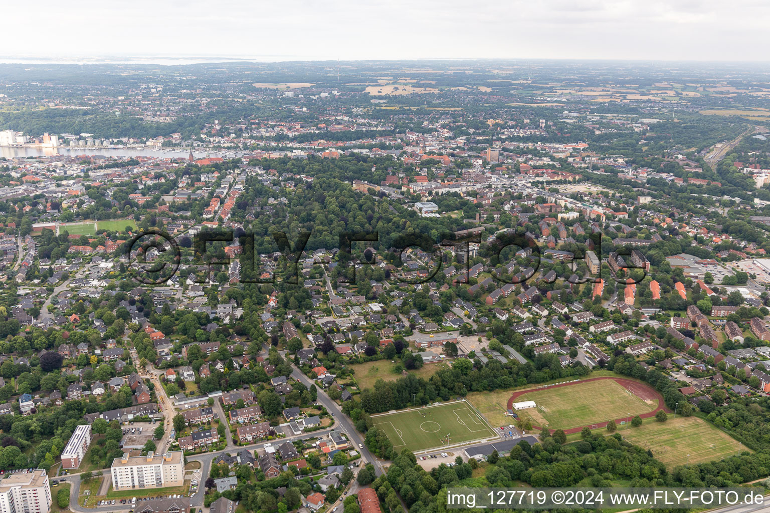 Vue aérienne de Quartier Duburg in Flensburg dans le département Schleswig-Holstein, Allemagne