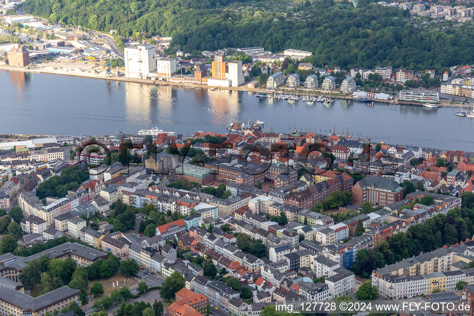 Vue aérienne de Musée maritime à Flensburg dans le département Schleswig-Holstein, Allemagne