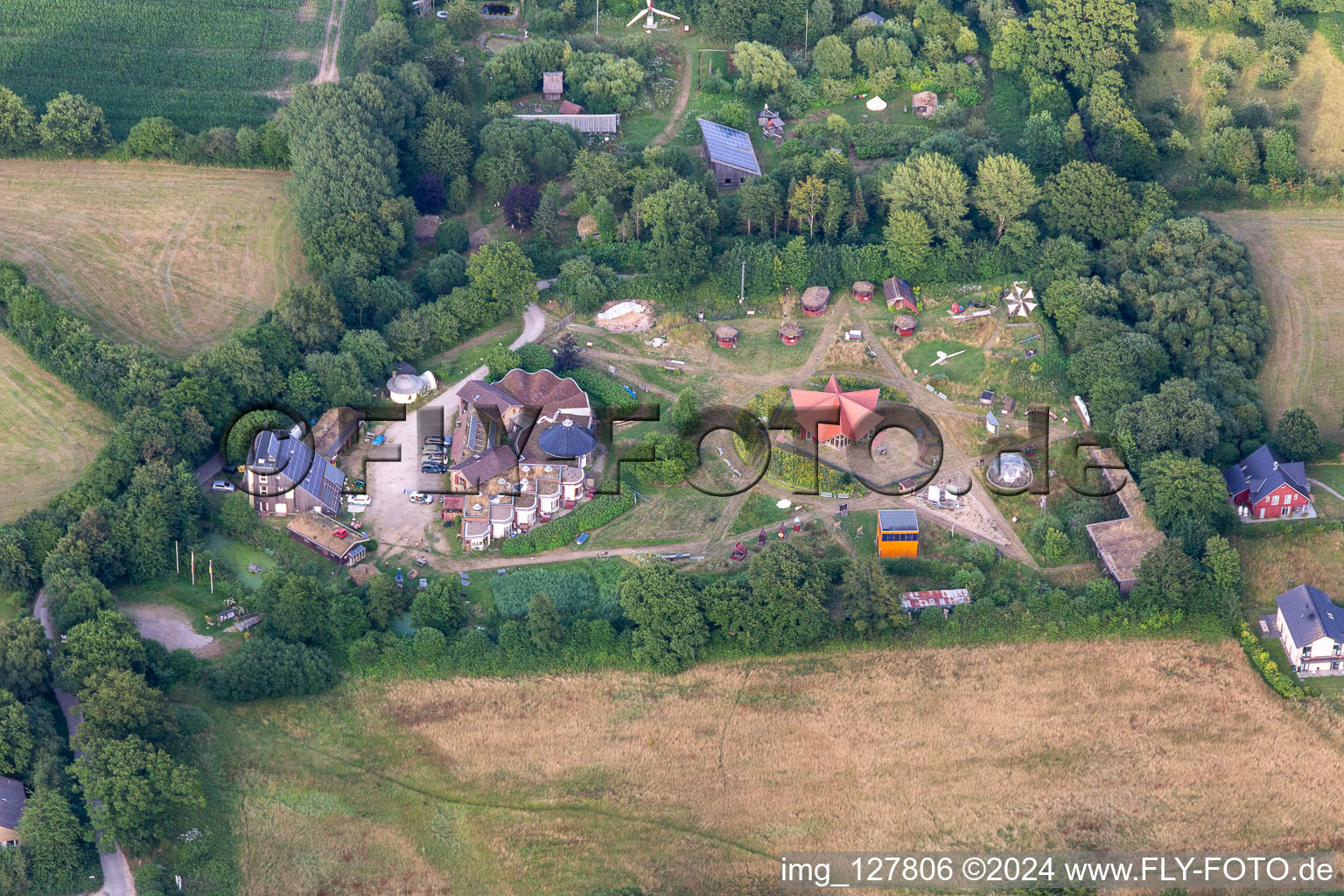 Vue aérienne de Artefact gGmbH à Glücksburg dans le département Schleswig-Holstein, Allemagne