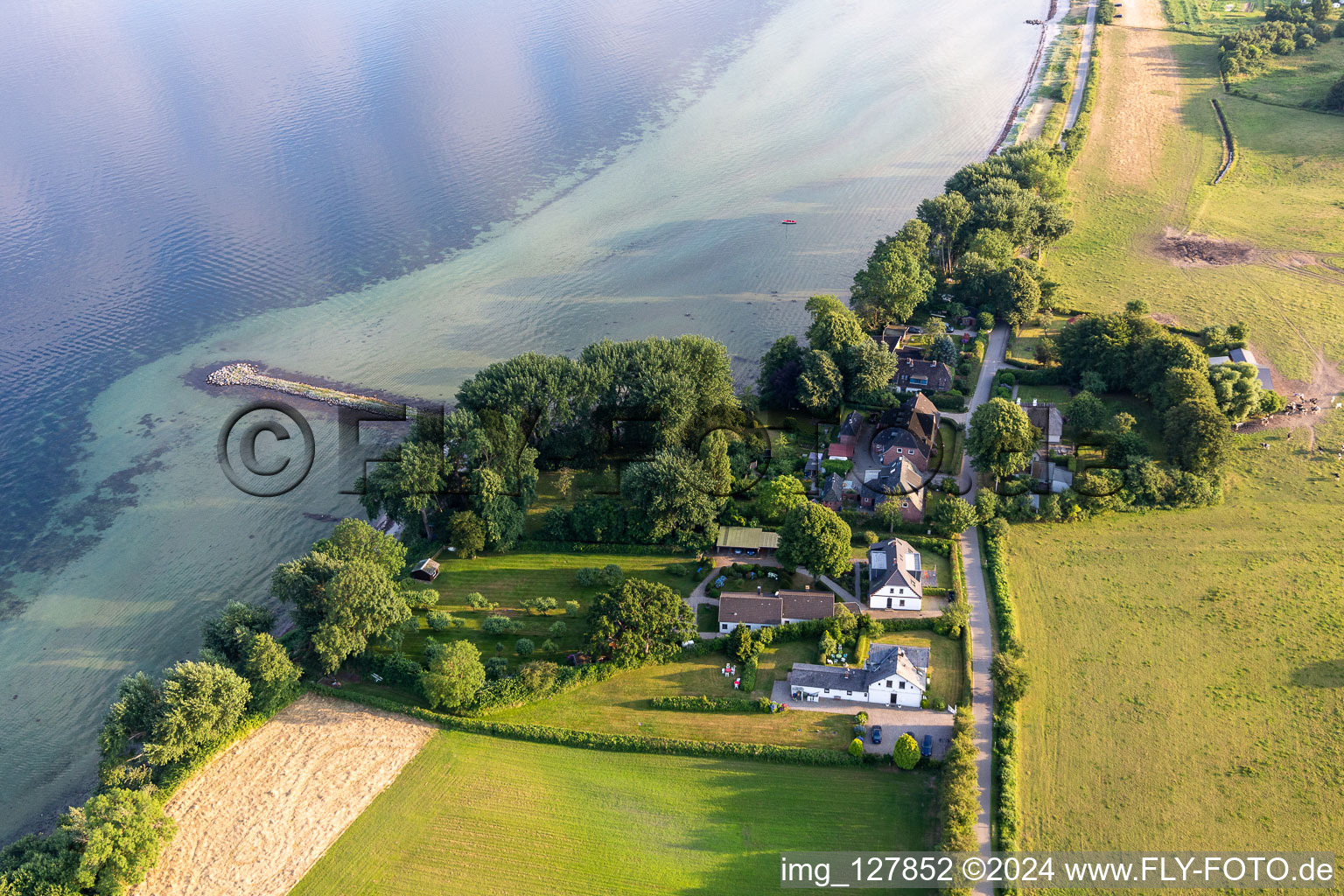 Vue aérienne de Quartier Holnis in Glücksburg dans le département Schleswig-Holstein, Allemagne