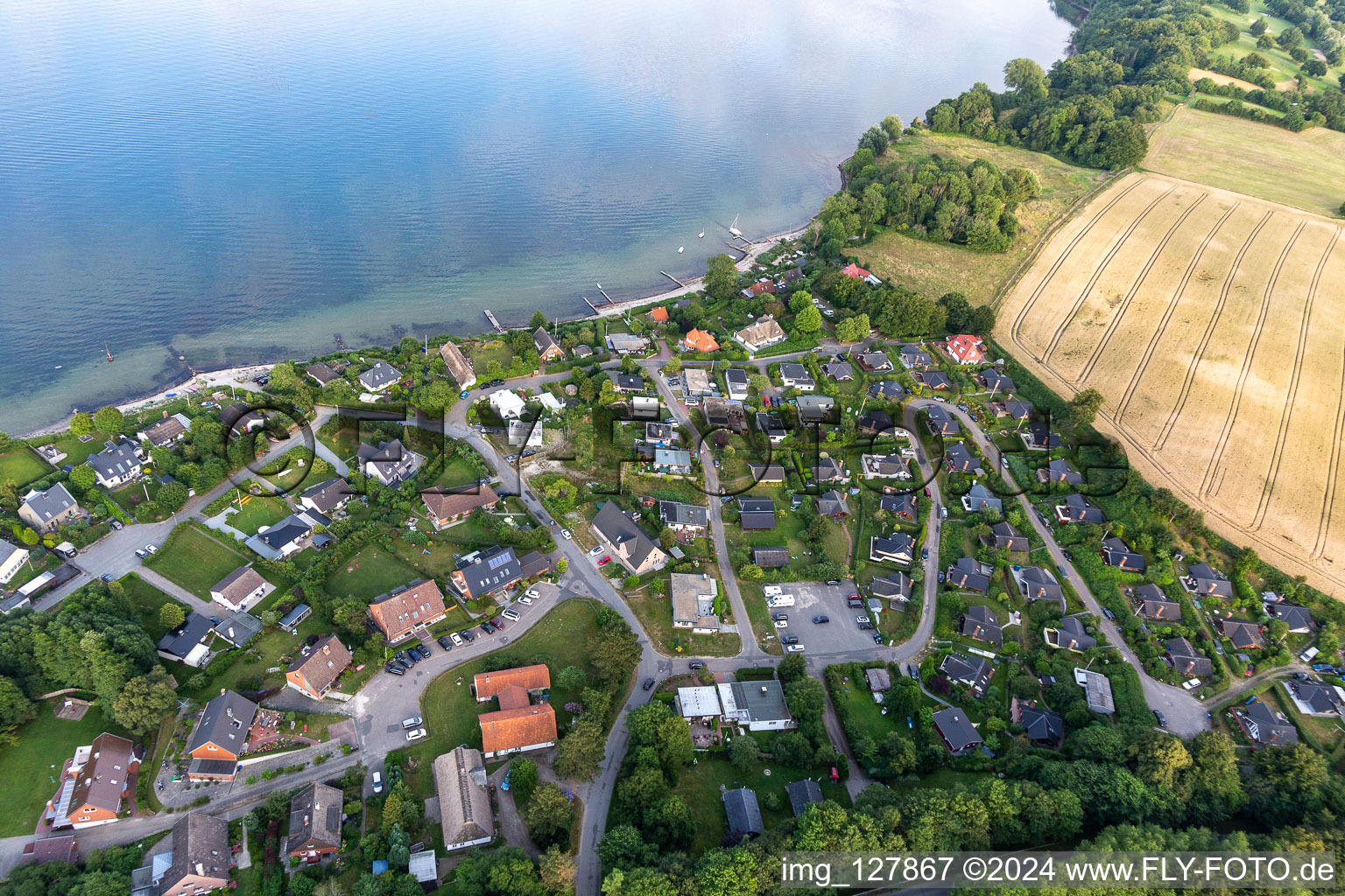 Vue aérienne de Quartier Bockholm in Glücksburg dans le département Schleswig-Holstein, Allemagne