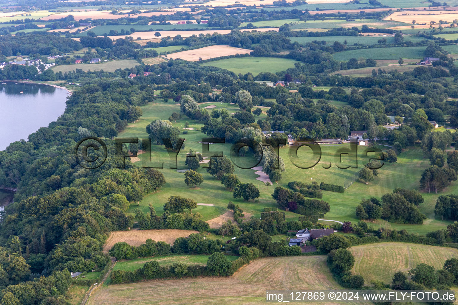 Vue aérienne de Förde Golf Club eV Glücksburg à le quartier Bockholm in Glücksburg dans le département Schleswig-Holstein, Allemagne