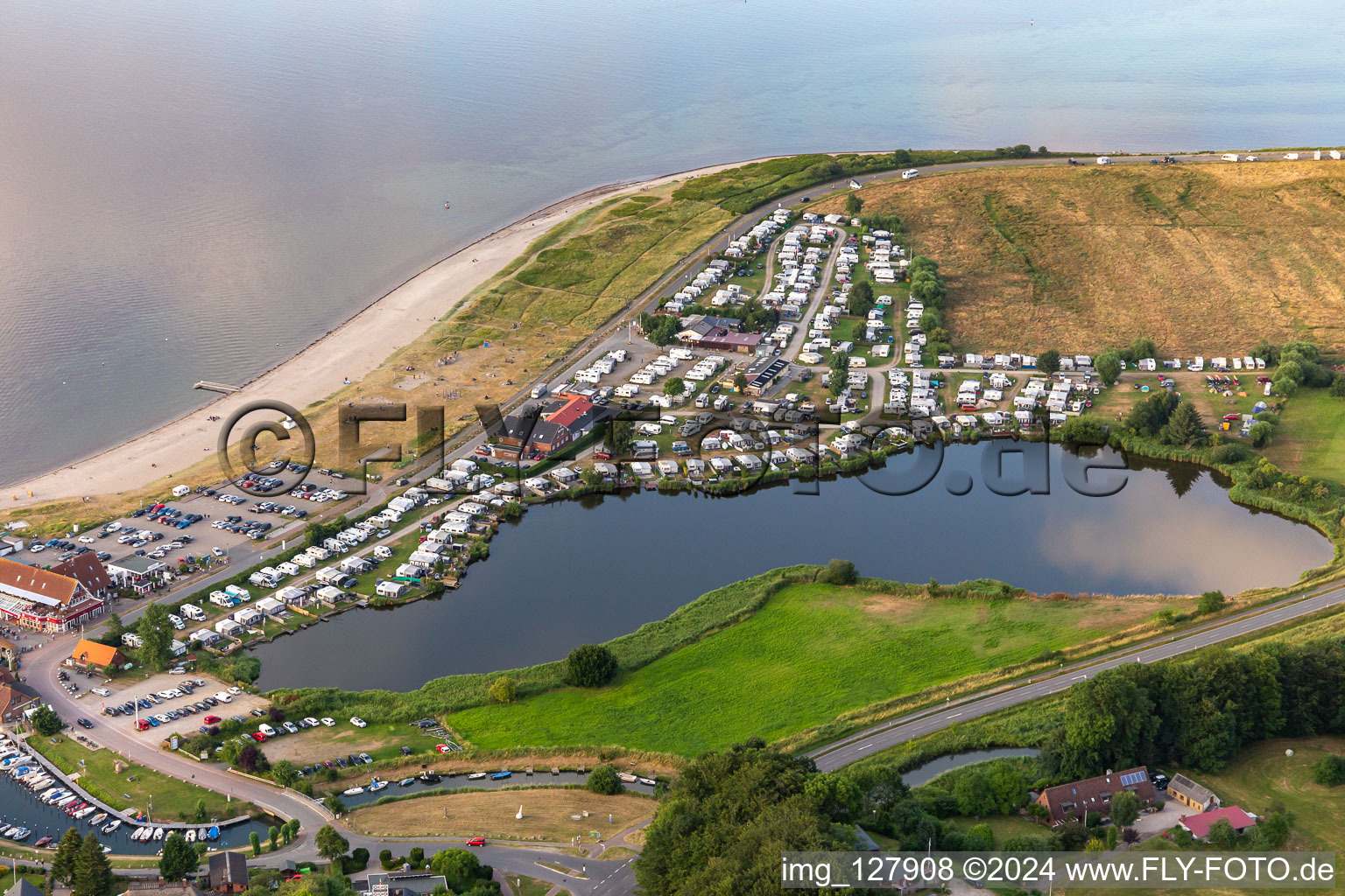 Vue aérienne de Camping Langballigau à le quartier Langballigholz in Langballig dans le département Schleswig-Holstein, Allemagne