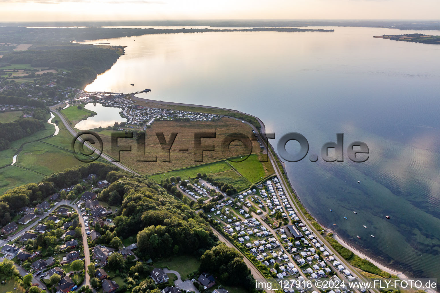 Photographie aérienne de Camping « Fördeblick » Westerholz eV à Westerholz dans le département Schleswig-Holstein, Allemagne