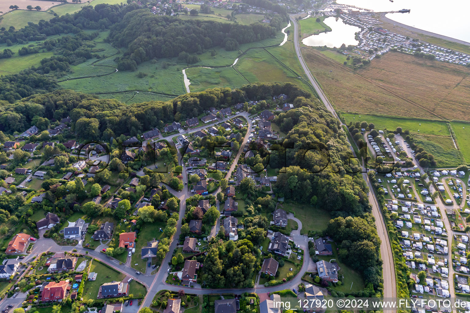 Vue aérienne de Camping Langballigau à Westerholz dans le département Schleswig-Holstein, Allemagne