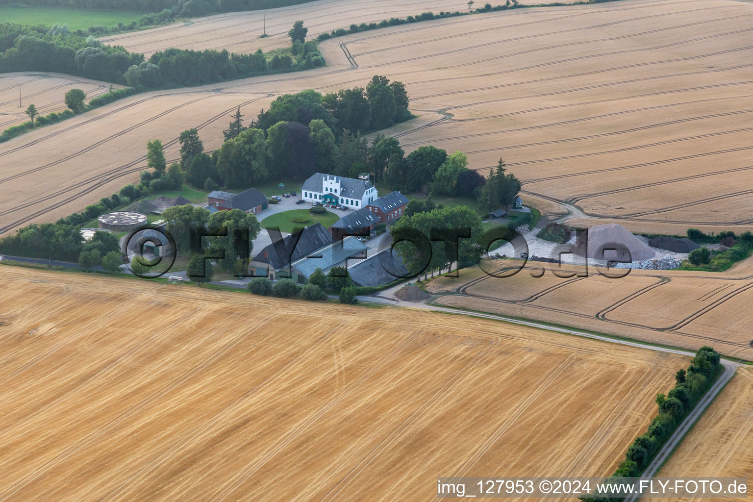 Vue aérienne de Parc de recyclage Philipsthal GmbH à le quartier Roikier in Steinbergkirche dans le département Schleswig-Holstein, Allemagne