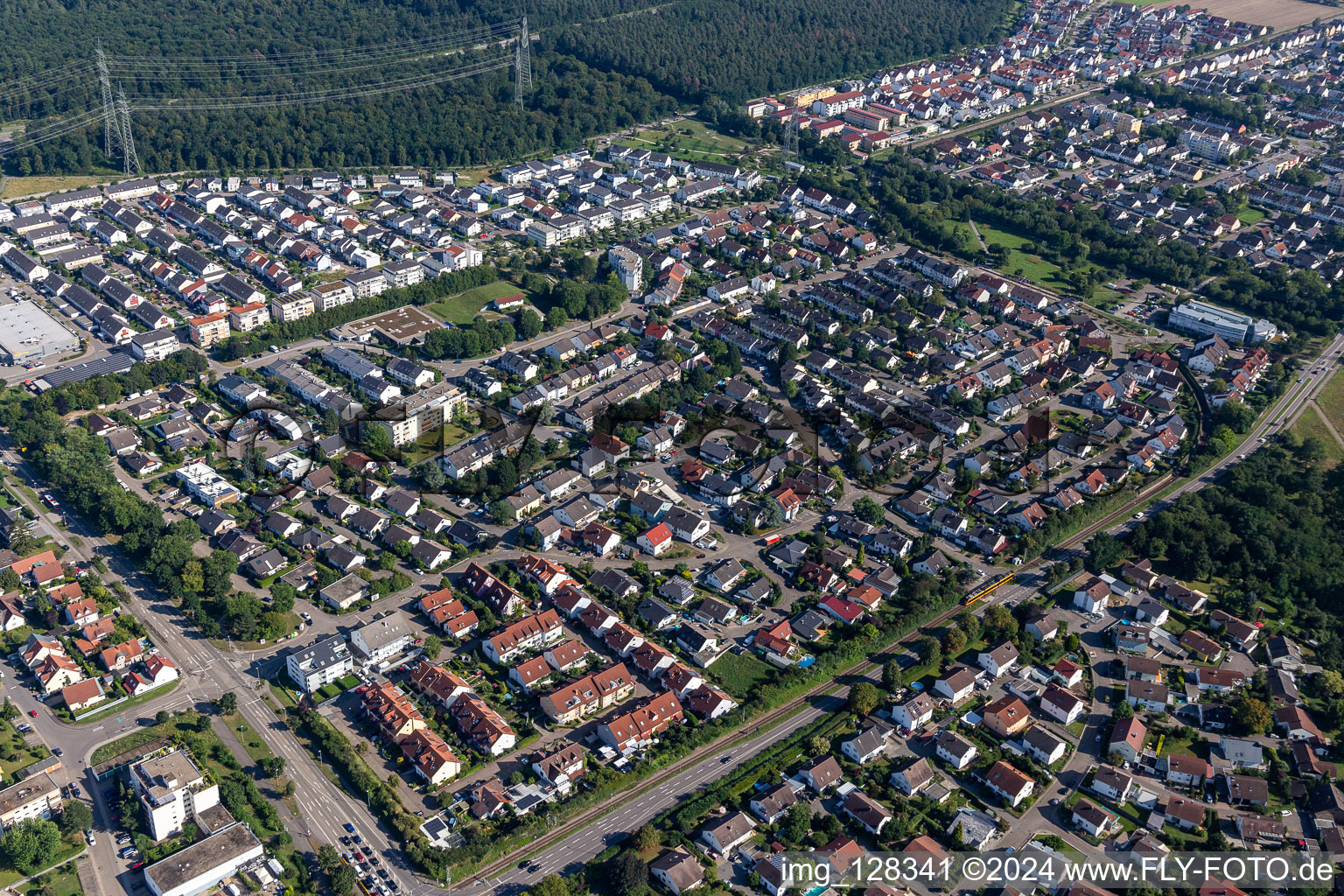 Image drone de Quartier Leopoldshafen in Eggenstein-Leopoldshafen dans le département Bade-Wurtemberg, Allemagne