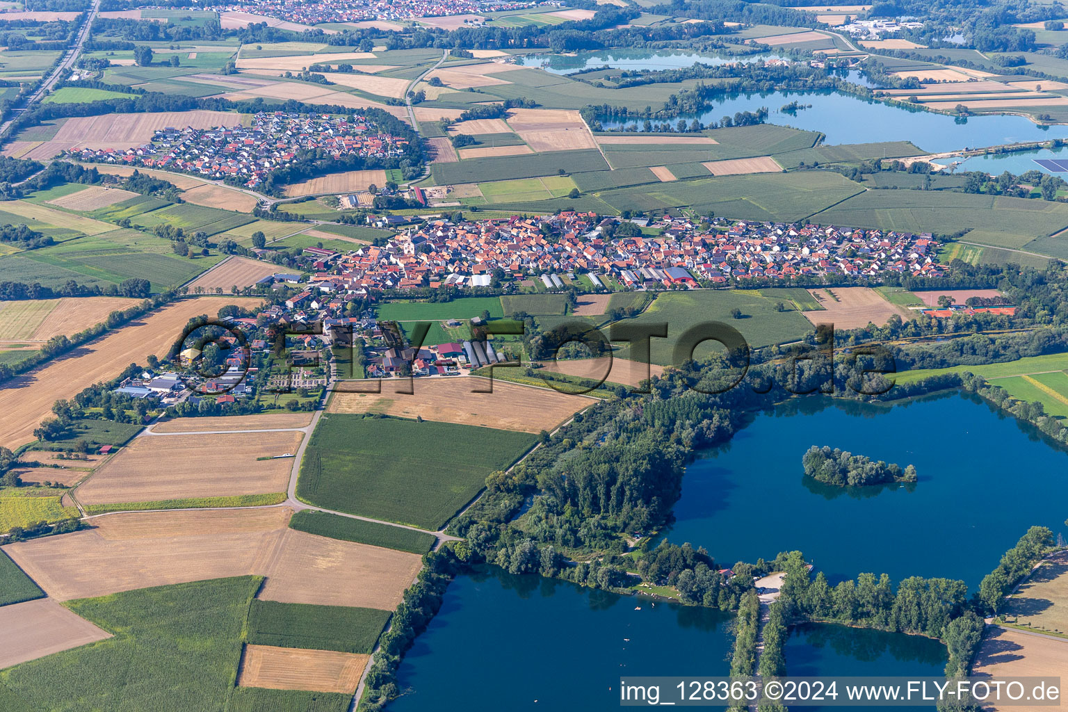 Neupotz dans le département Rhénanie-Palatinat, Allemagne vue du ciel