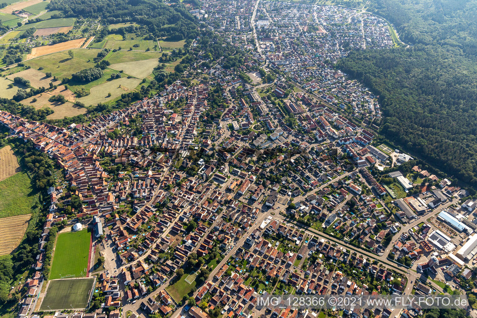 Jockgrim dans le département Rhénanie-Palatinat, Allemagne d'en haut