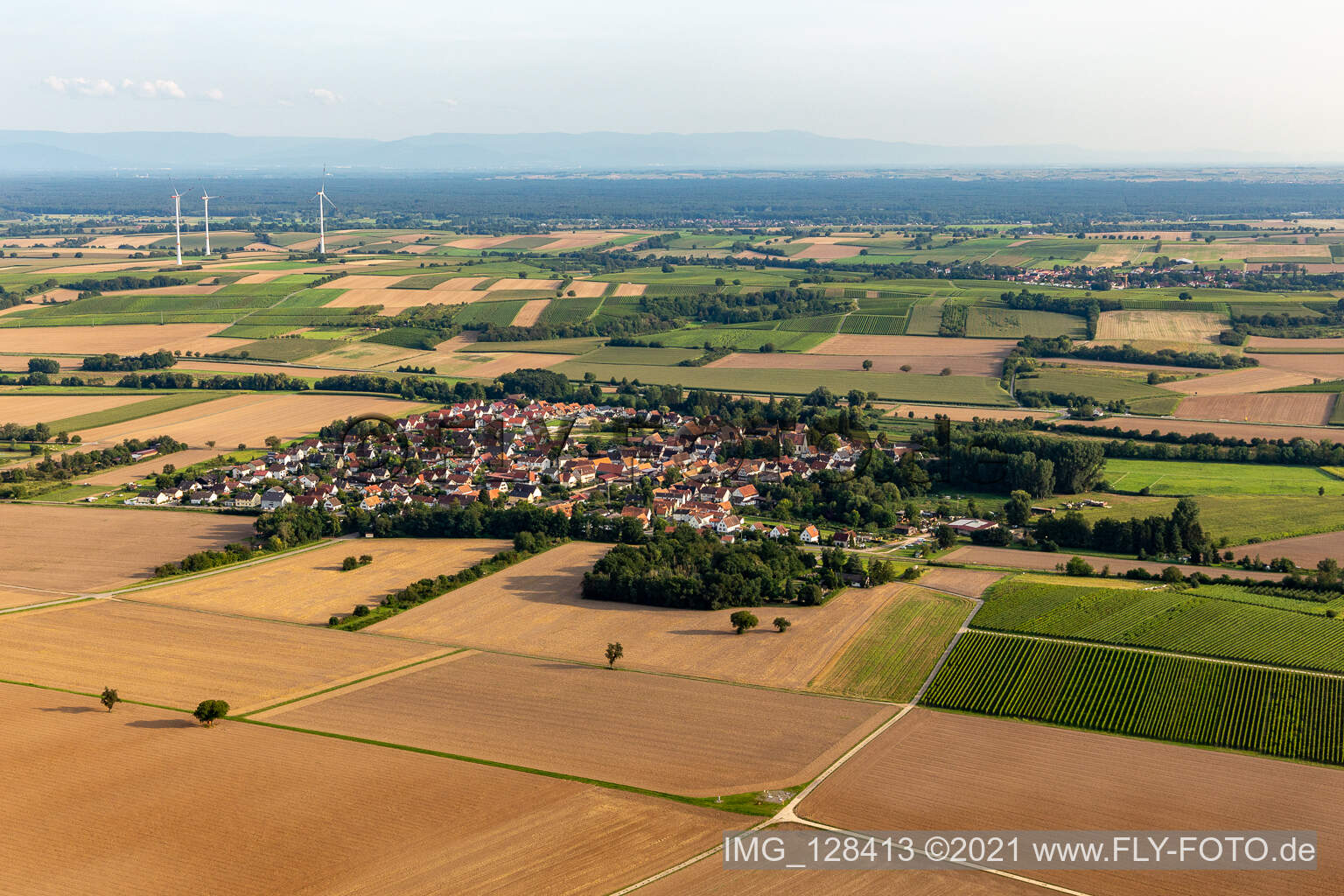 Barbelroth dans le département Rhénanie-Palatinat, Allemagne vue du ciel