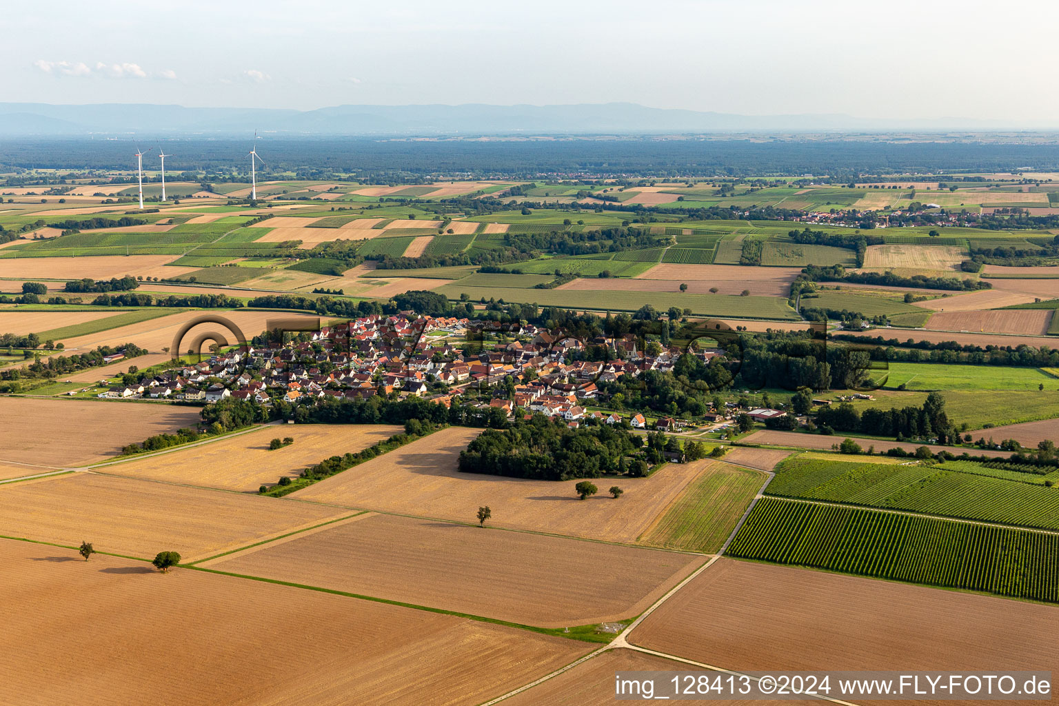 Barbelroth dans le département Rhénanie-Palatinat, Allemagne vue du ciel