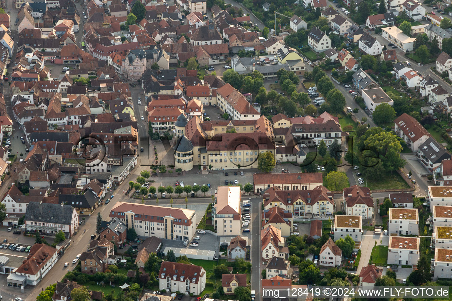 Vue aérienne de Verrouiller Bad Bergzabern à Bad Bergzabern dans le département Rhénanie-Palatinat, Allemagne