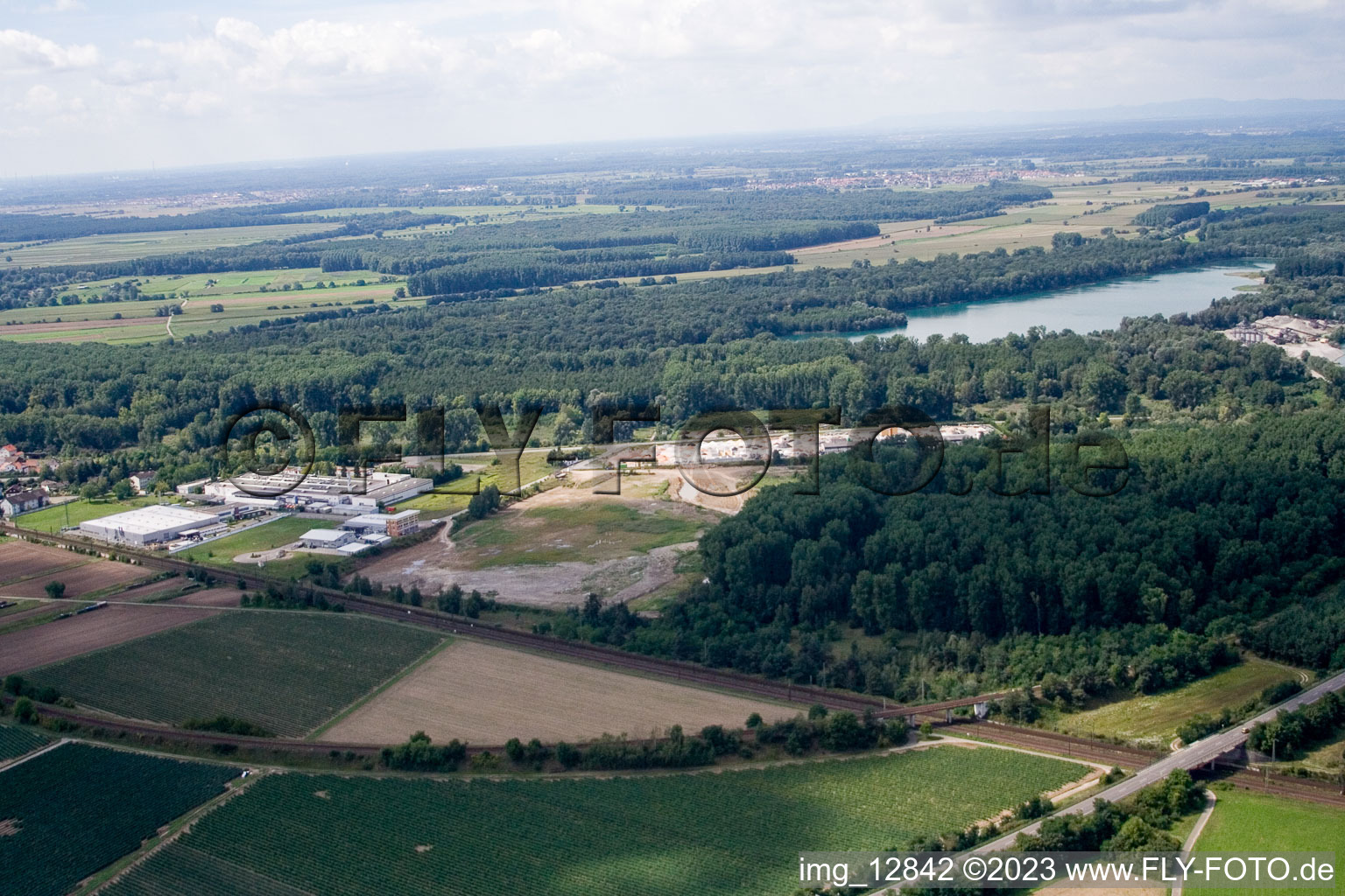 Quartier Neudorf in Graben-Neudorf dans le département Bade-Wurtemberg, Allemagne vue d'en haut