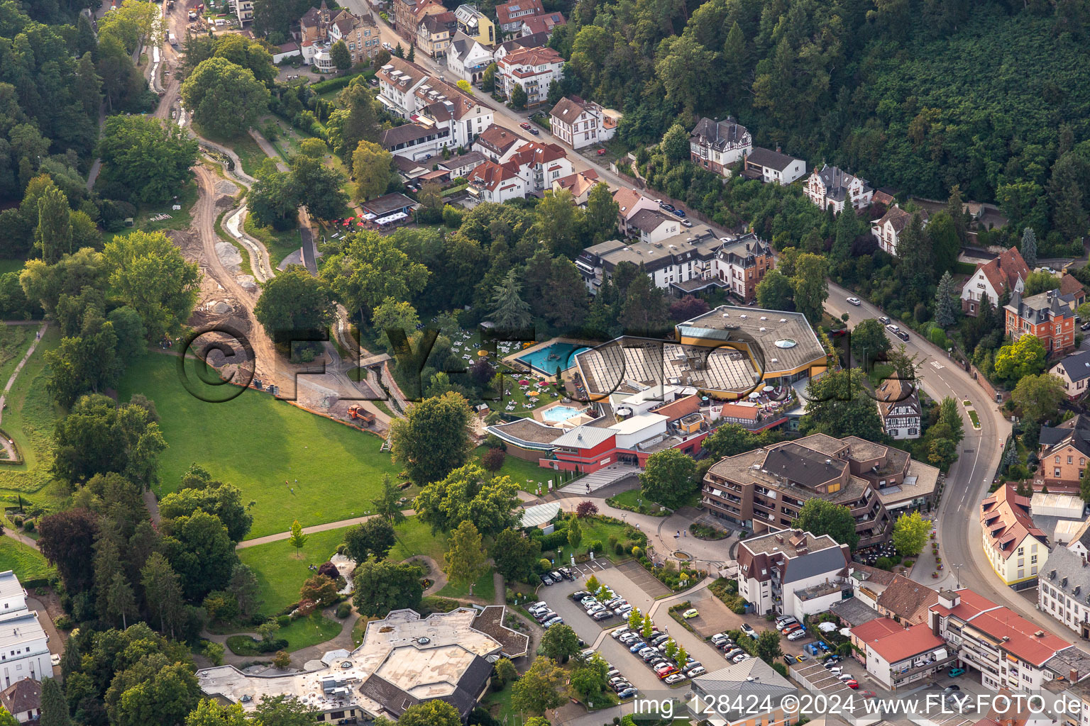 Vue aérienne de Thermes du Palatinat-Sud à Bad Bergzabern dans le département Rhénanie-Palatinat, Allemagne