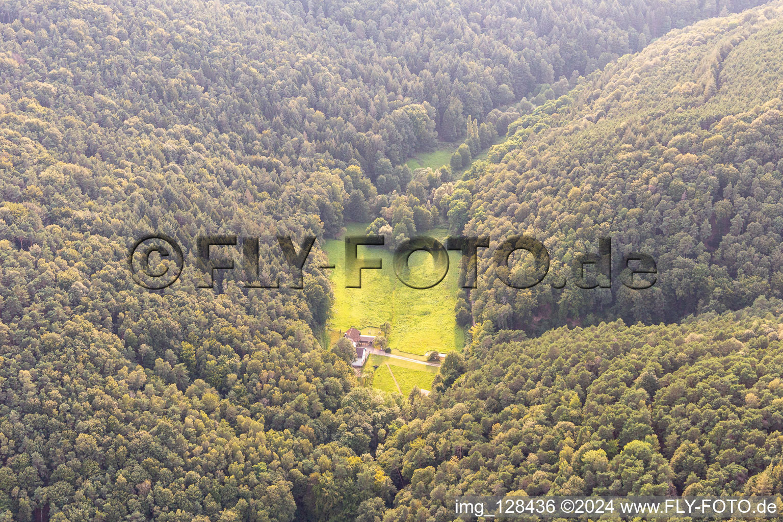 Vue aérienne de Moulin à héros à Oberotterbach dans le département Rhénanie-Palatinat, Allemagne