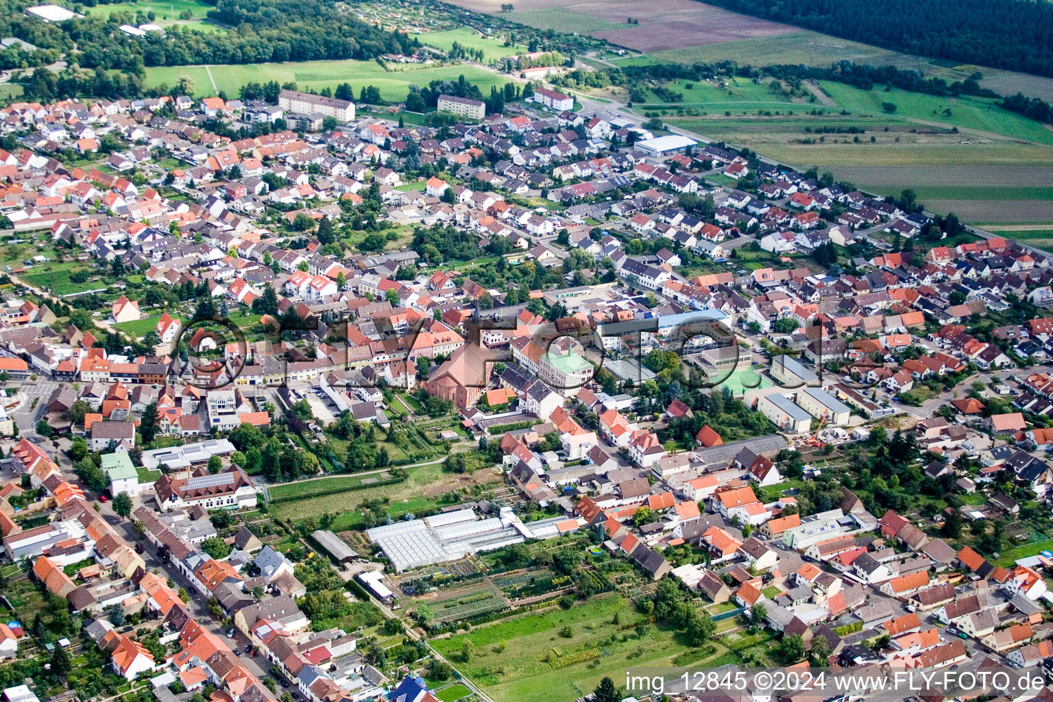 Quartier Wiesental in Waghäusel dans le département Bade-Wurtemberg, Allemagne vue d'en haut