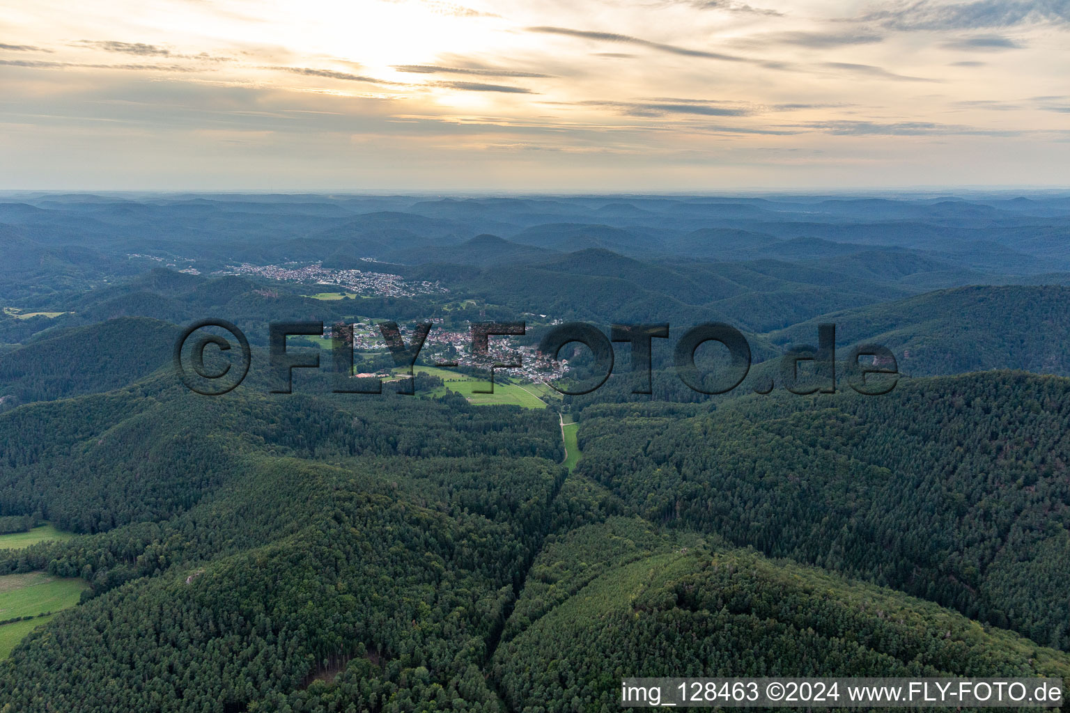 Erfweiler dans le département Rhénanie-Palatinat, Allemagne depuis l'avion