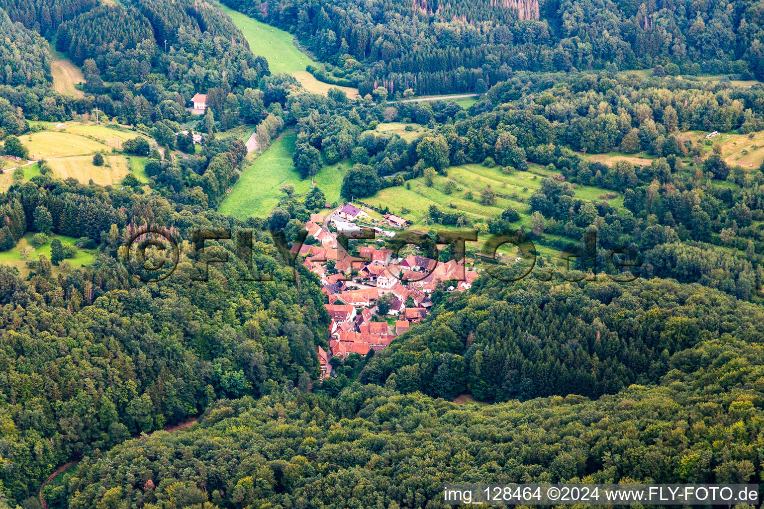 Oberschlettenbach dans le département Rhénanie-Palatinat, Allemagne vue du ciel