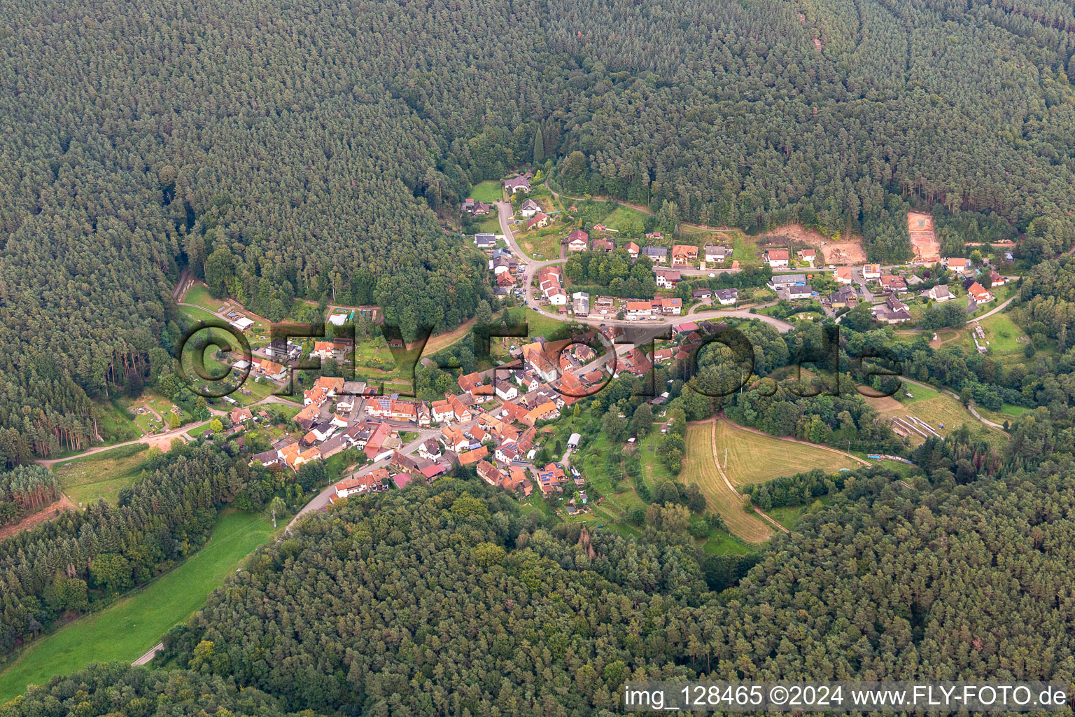 Vue oblique de Darstein dans le département Rhénanie-Palatinat, Allemagne