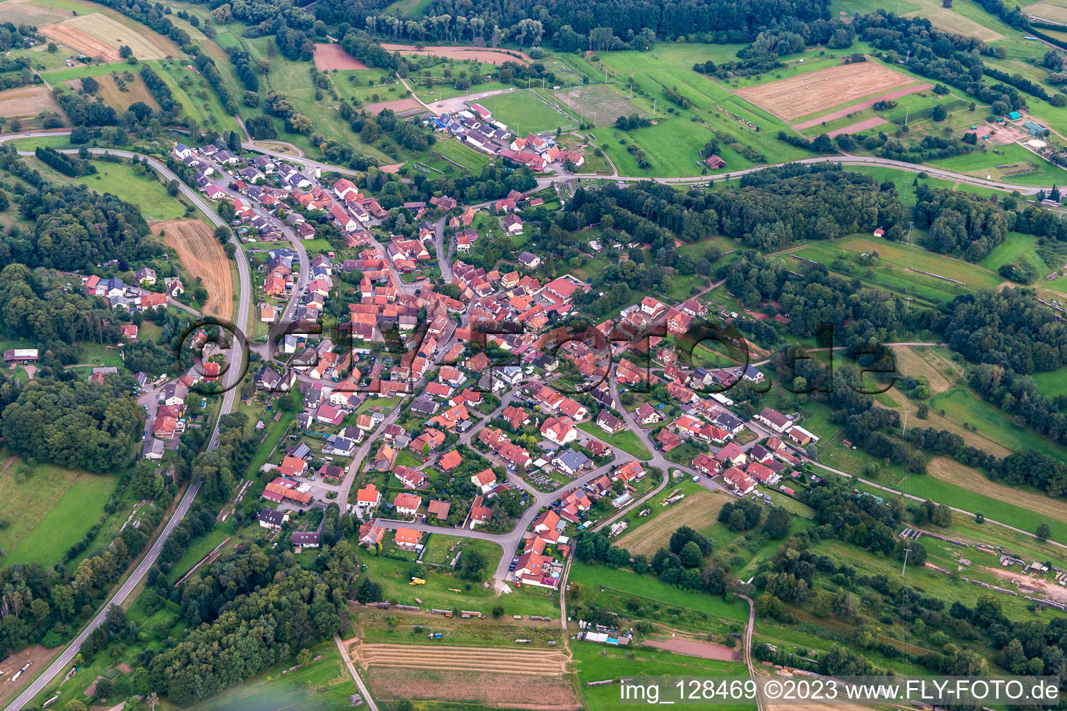 Völkersweiler dans le département Rhénanie-Palatinat, Allemagne hors des airs