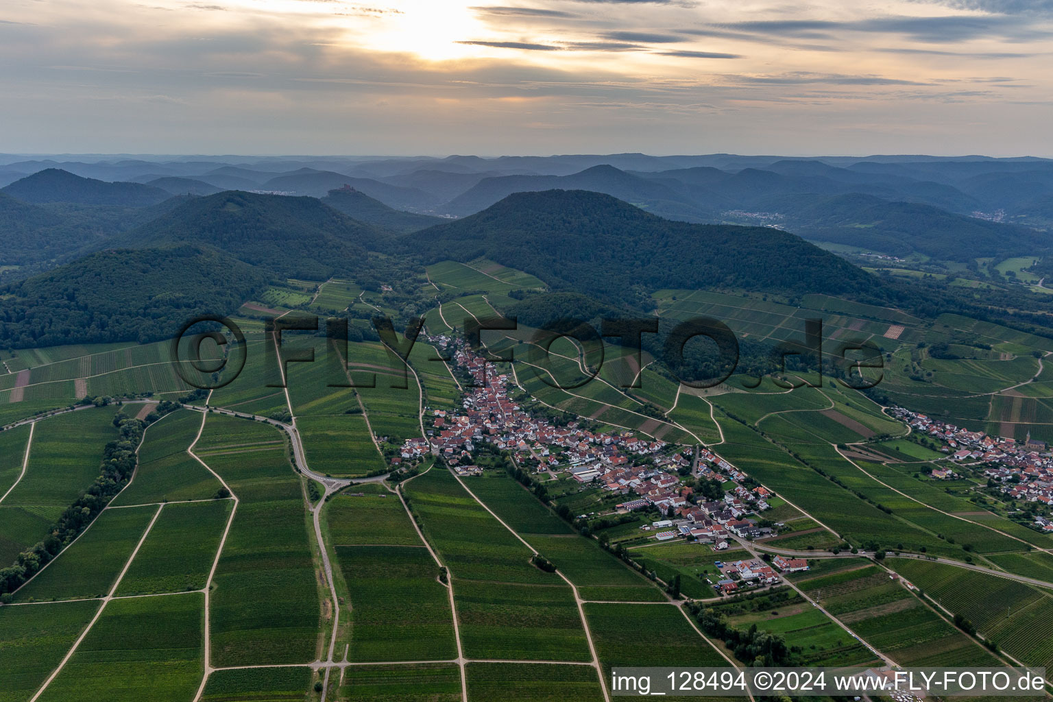 Ranschbach dans le département Rhénanie-Palatinat, Allemagne vue du ciel