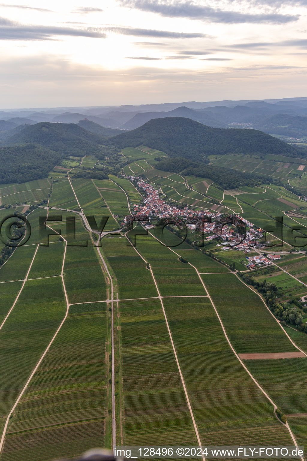 Enregistrement par drone de Ranschbach dans le département Rhénanie-Palatinat, Allemagne