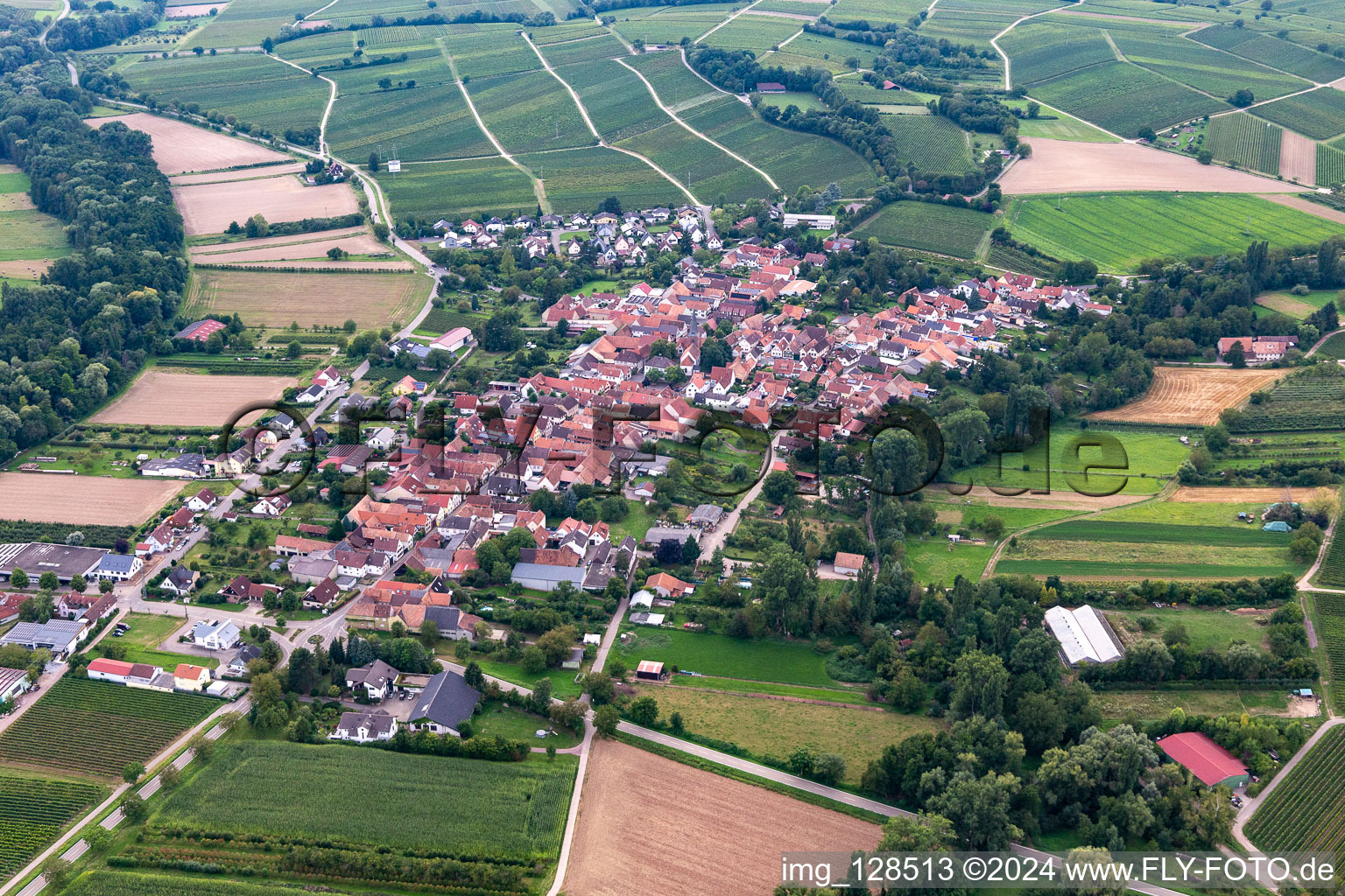 Quartier Heuchelheim in Heuchelheim-Klingen dans le département Rhénanie-Palatinat, Allemagne d'un drone