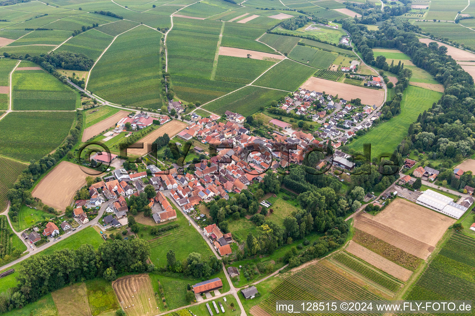 Quartier Klingen in Heuchelheim-Klingen dans le département Rhénanie-Palatinat, Allemagne d'un drone