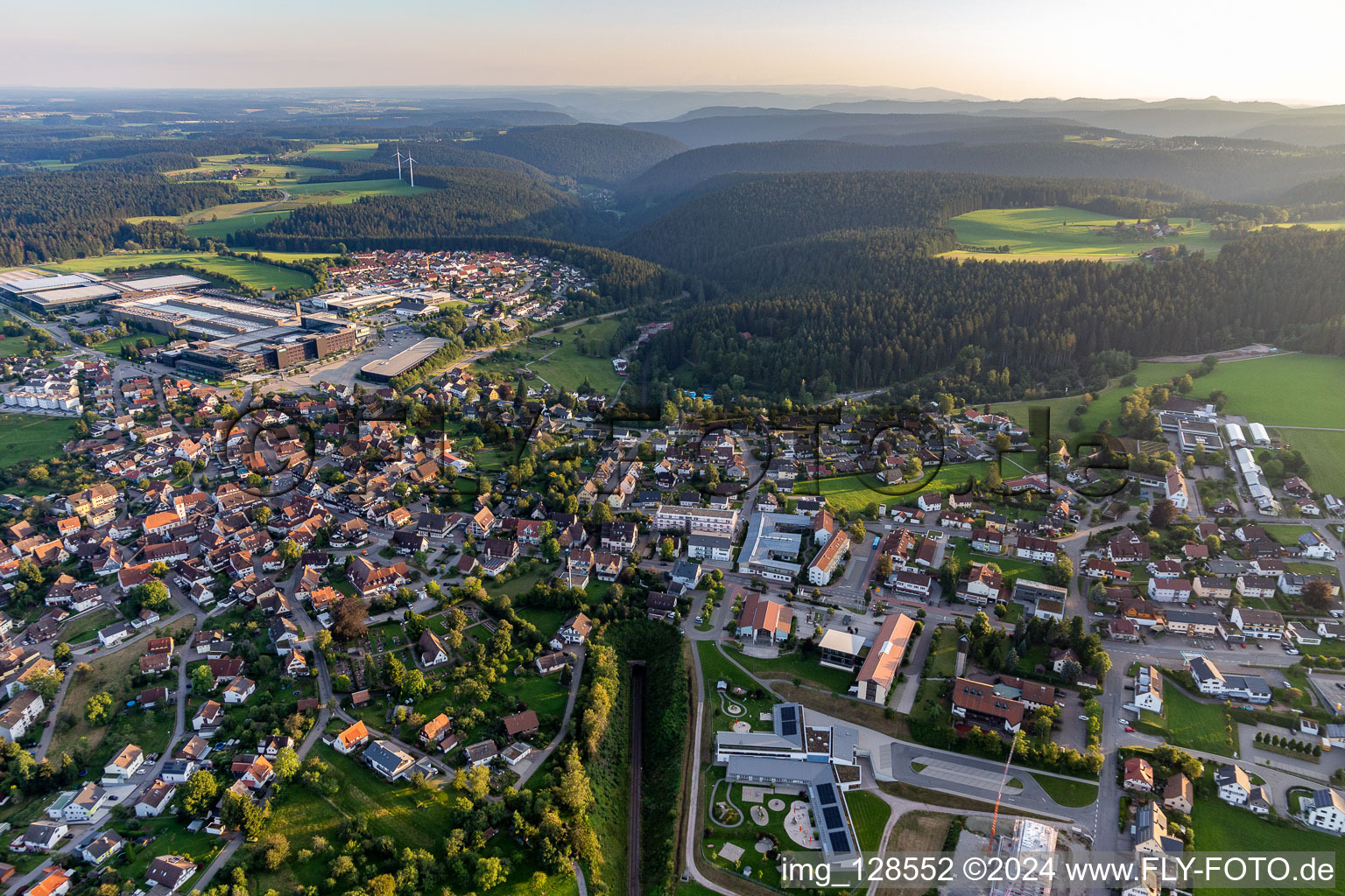 Vue aérienne de Loßburg dans le département Bade-Wurtemberg, Allemagne