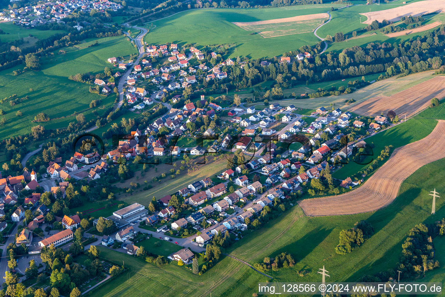 Vue oblique de Freudenstadt dans le département Bade-Wurtemberg, Allemagne